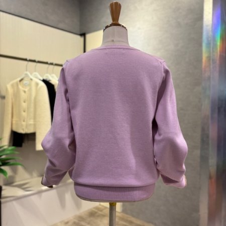 베이직 컬러 라운드 니트