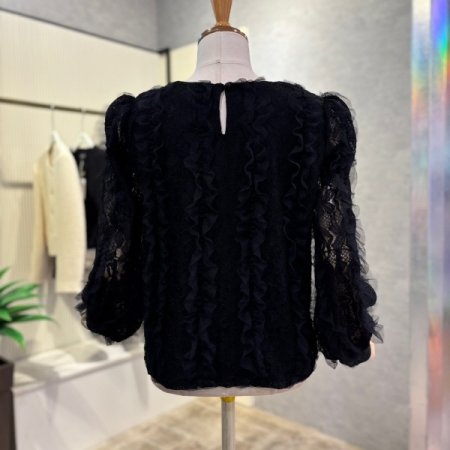 시스루 레이스 블라우스