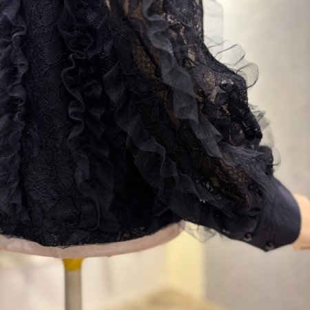 시스루 레이스 블라우스