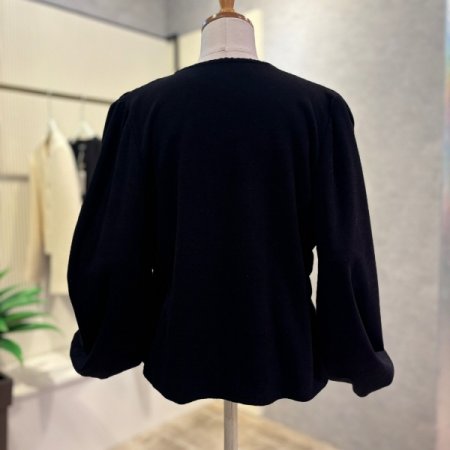 셔링 라인 벨로아 블라우스