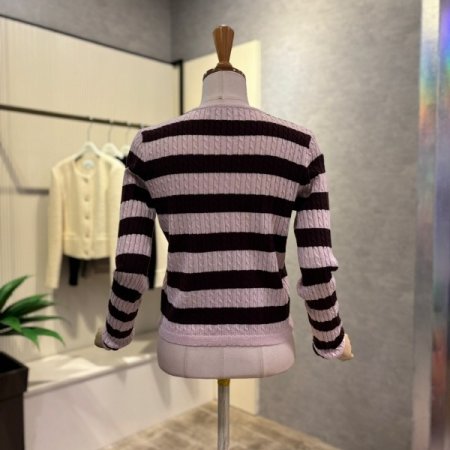 크롭 투톤 배색 꽈베기 가디건