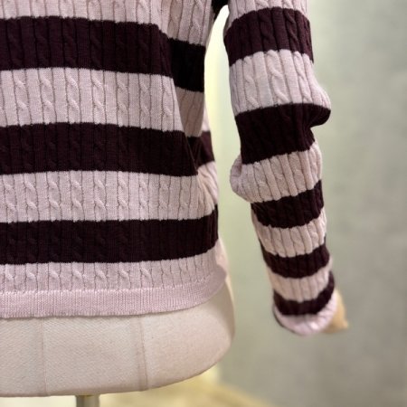 크롭 투톤 배색 꽈베기 가디건