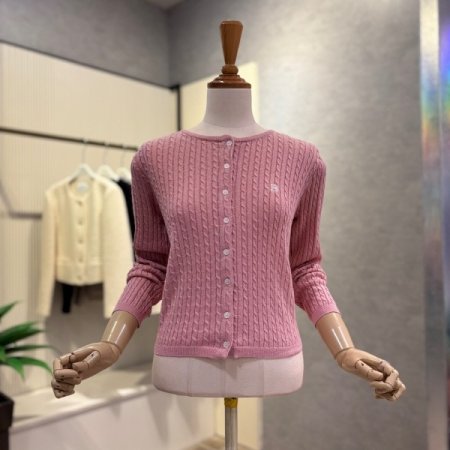 크롭 꽈베기 라운드 가디건