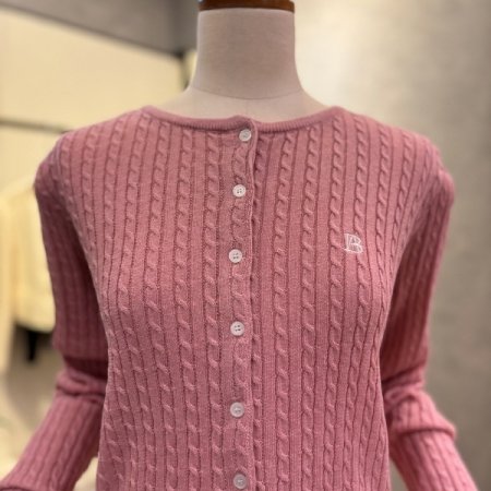 크롭 꽈베기 라운드 가디건