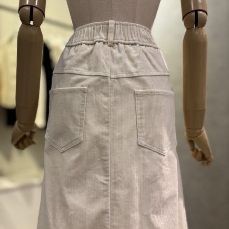 골덴 H라인 롱 스커트