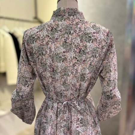 플라워 시폰 리본 원피스