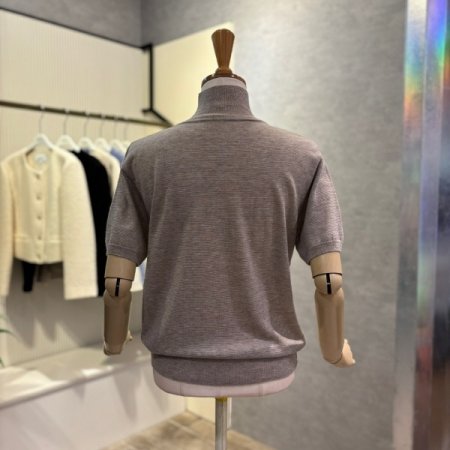 베이직 반폴라 니트