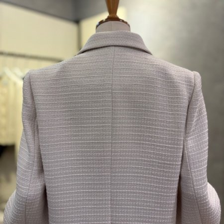 진주 트위드 카라 재킷