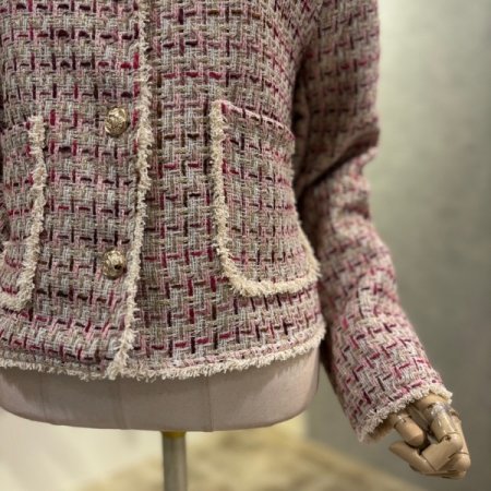 부클 라인 포켓 트위드 컬러 재킷