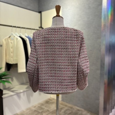 부클 라인 포켓 트위드 컬러 재킷