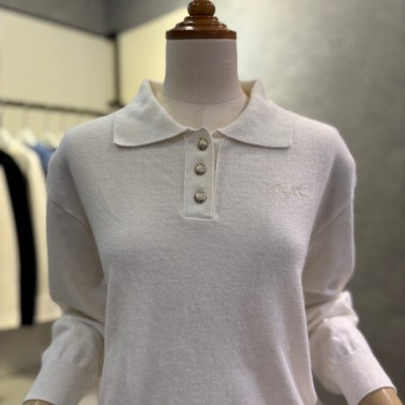 캐시미어 혼방 카라 니트