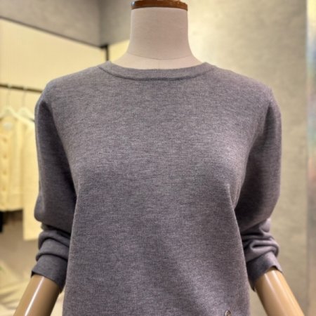 모달 혼방 라운드 니트