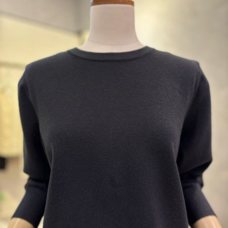 모달 혼방 컬러 라운드 니트