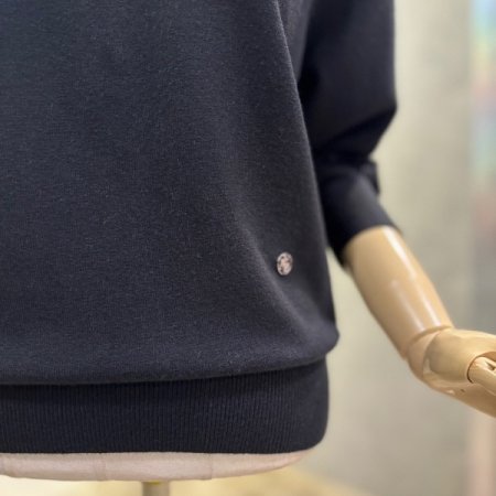 모달 혼방 컬러 라운드 니트