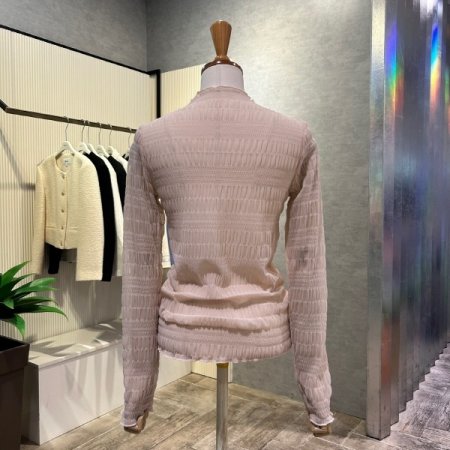 입체 패턴 시스루 티셔츠