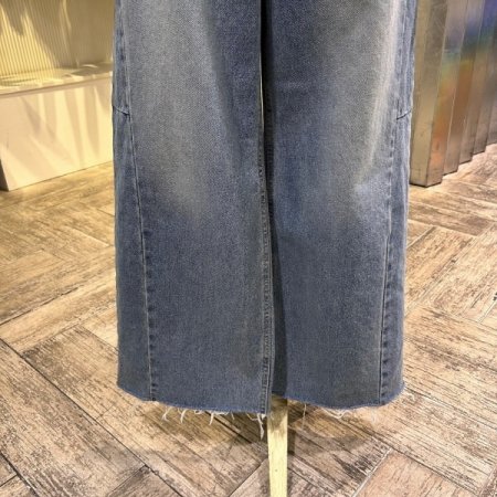 워싱 라인 데님 팬츠