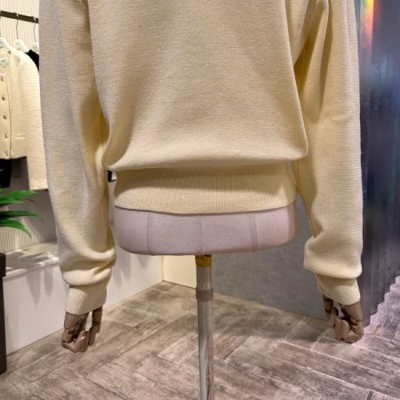 라운드 단추 니트 가디건