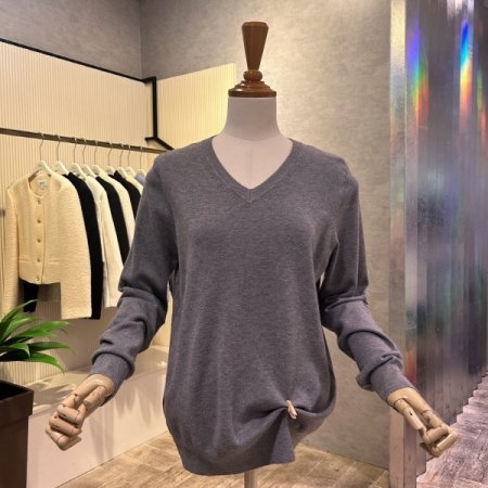 베이직 V넥 니트