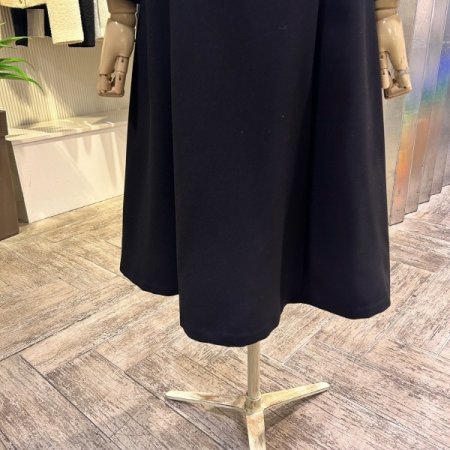 퍼프 볼륨 소매 A라인 미디 원피스