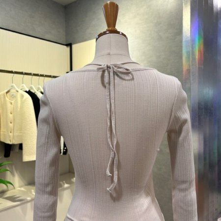 레이어드 셔링 골지 티셔츠