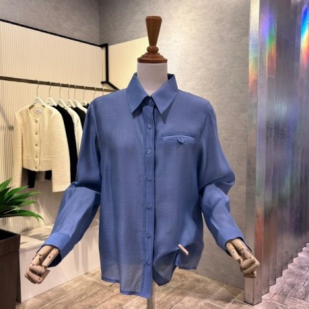 베이직 시스루 블라우스