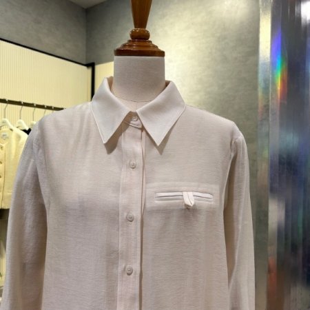 베이직 시스루 블라우스