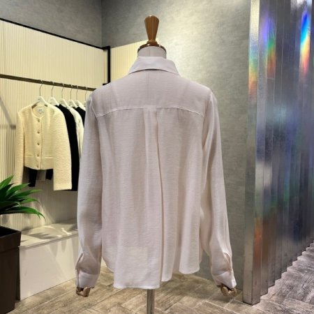 베이직 시스루 블라우스