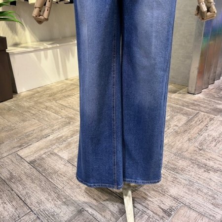 속밴딩 워싱 해지 데님 팬츠