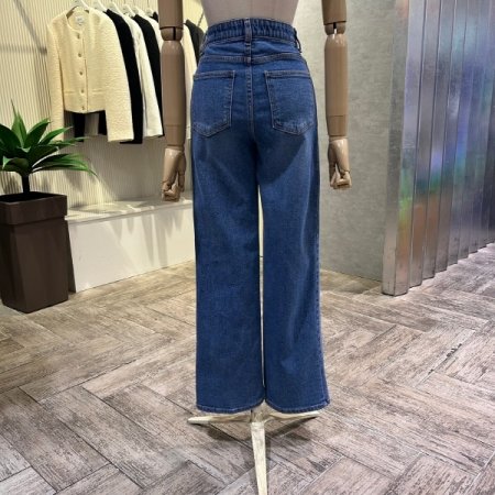 속밴딩 워싱 해지 데님 팬츠