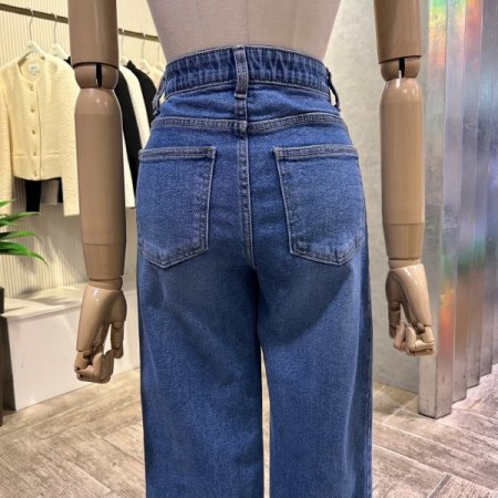 속밴딩 워싱 해지 데님 팬츠