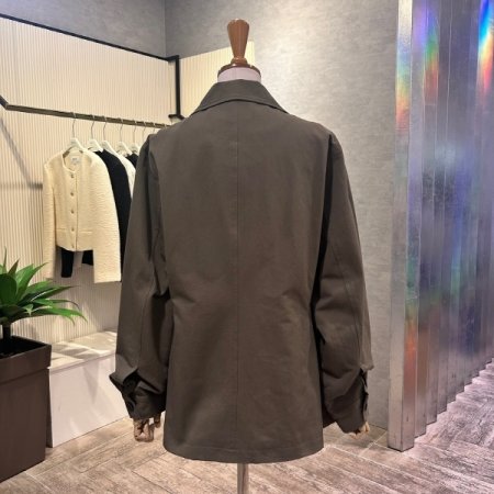 포켓 카라 면 트렌치 코트