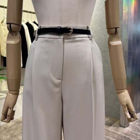 원턱 벨티드 셋업 정장 팬츠