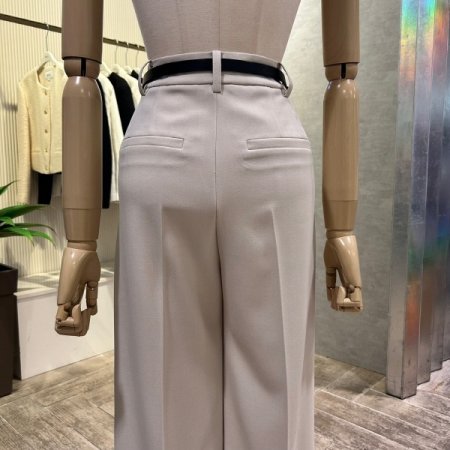 원턱 벨티드 셋업 정장 팬츠