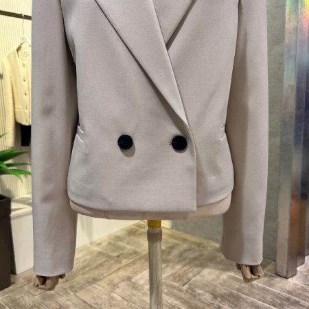 크롭 더블 셋업 정장 자켓