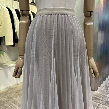 밴딩 레이어드 샤 롱 스커트