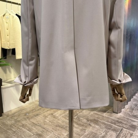 레터링 소매 싱글 자켓