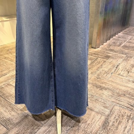 워싱 빈티지 와이드 데님 팬츠