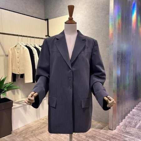 셔츠 소매 싱글 단추 재킷