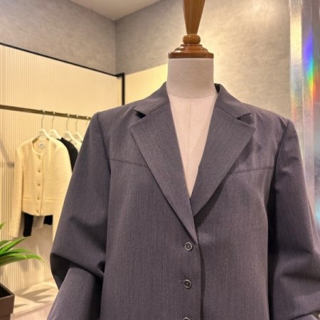 셔츠 소매 싱글 단추 재킷