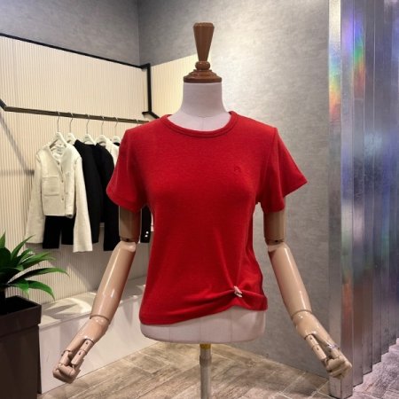 크롭 라운드 티셔츠