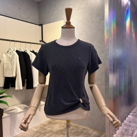 크롭 라운드 티셔츠