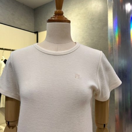 크롭 라운드 티셔츠