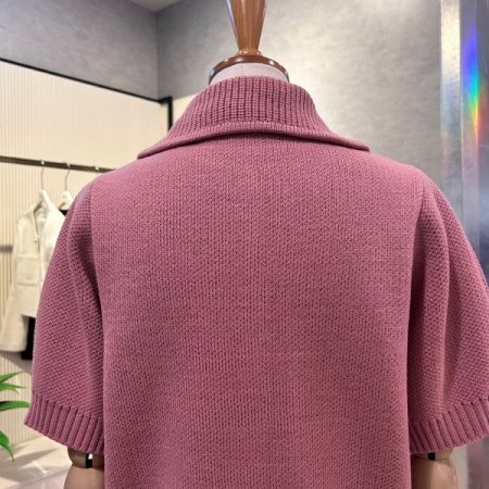 크롭 카라 단추 가디건