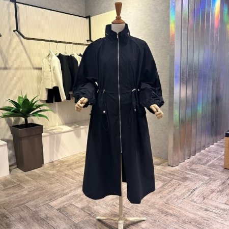 하이넥 지퍼 스트링 롱 점퍼