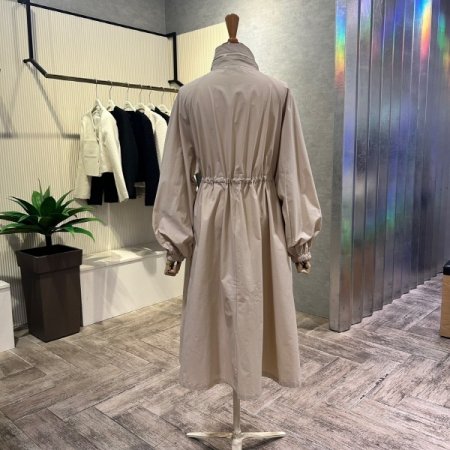 하이넥 지퍼 스트링 롱 점퍼