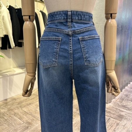 속밴딩 부츠컷 워싱 데님 팬츠