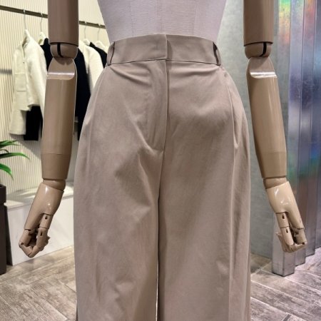 백 밴딩 투턱 와이드 팬츠