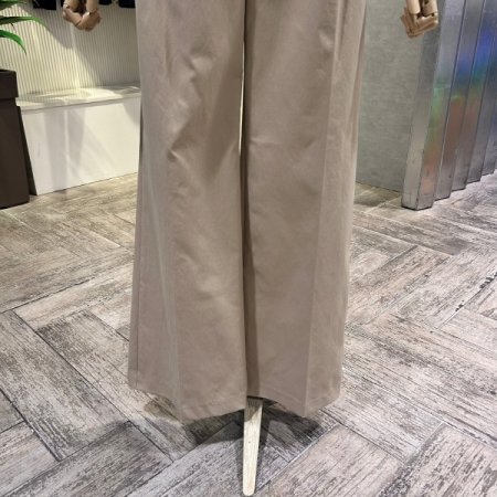 백 밴딩 투턱 와이드 팬츠