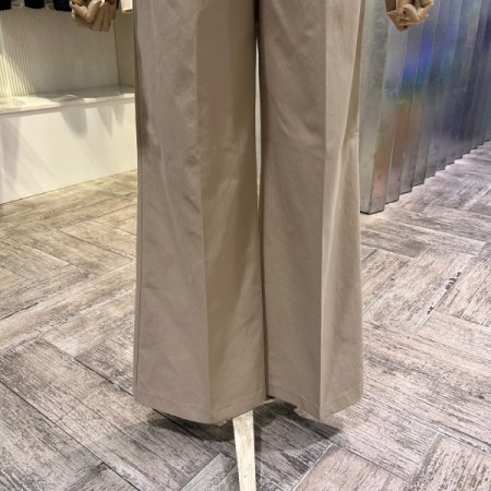 백 밴딩 투턱 와이드 팬츠