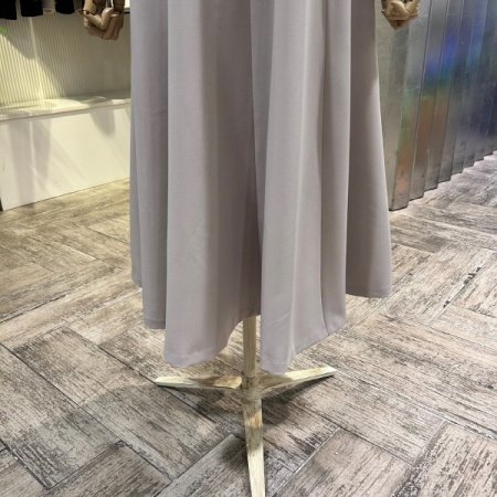 백 밴딩 A라인 롱 스커트